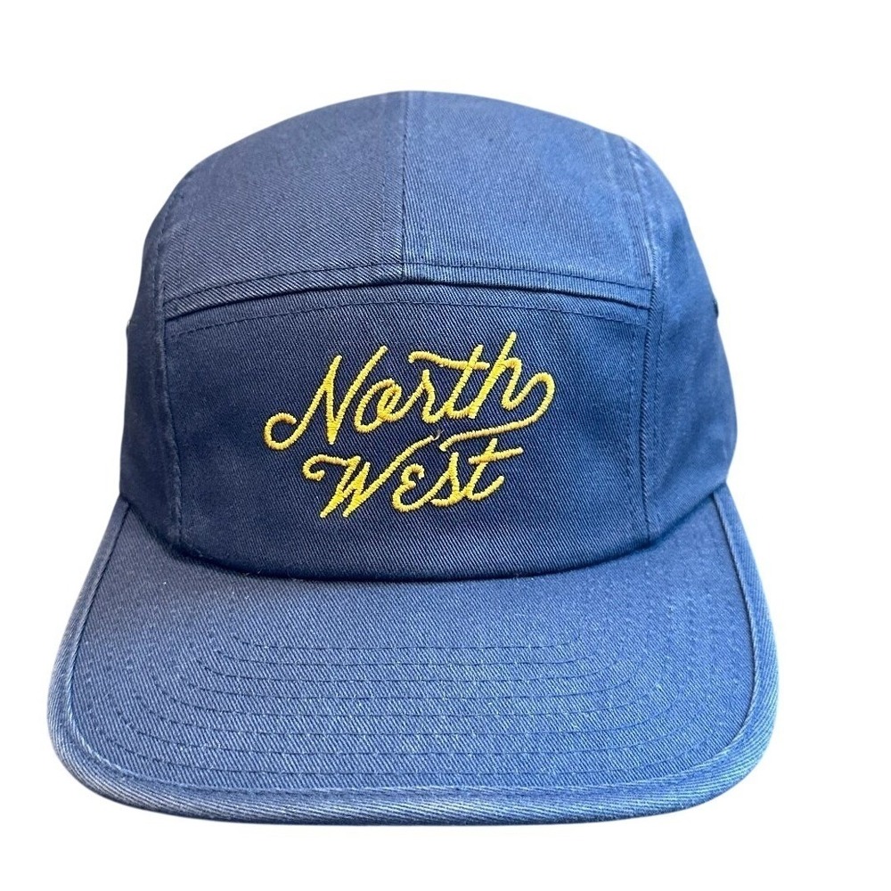 The Great PNW 5 Panel Camp Hat‎ Men's Adjustable Navy Blue Yellow North West